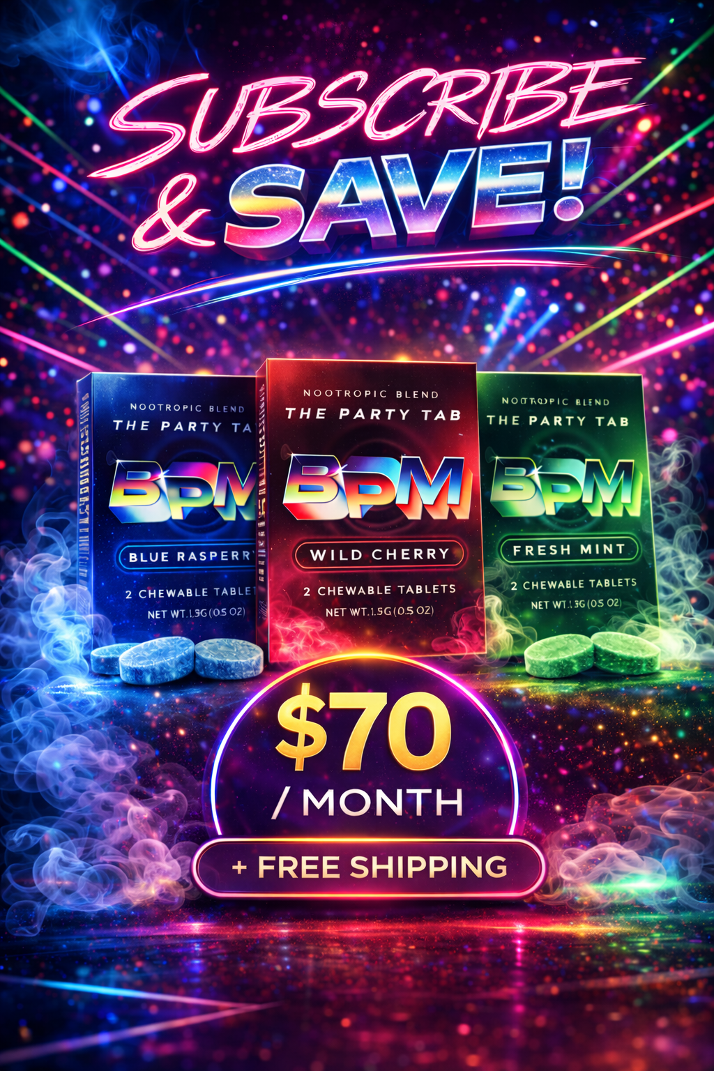 Monthly Subscription - 9 Packs (Free Shipping)